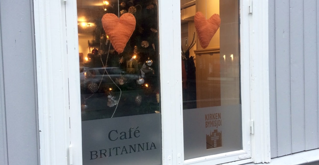 Cafe Britannia er Kirkens Bymisjon sitt serveringssted. Foto: Tove Arntzen