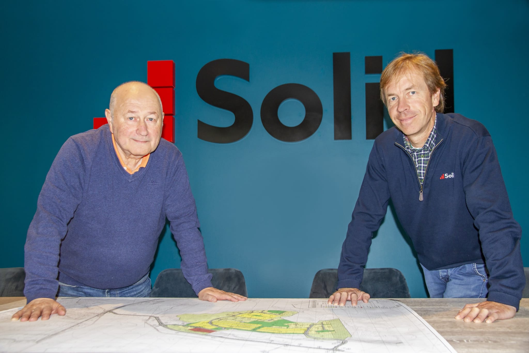 Prosjektleder Kjell Åge Hatterud og prosjektutvikler Hans-Magnus Lutnæs hos Solid Eiendom