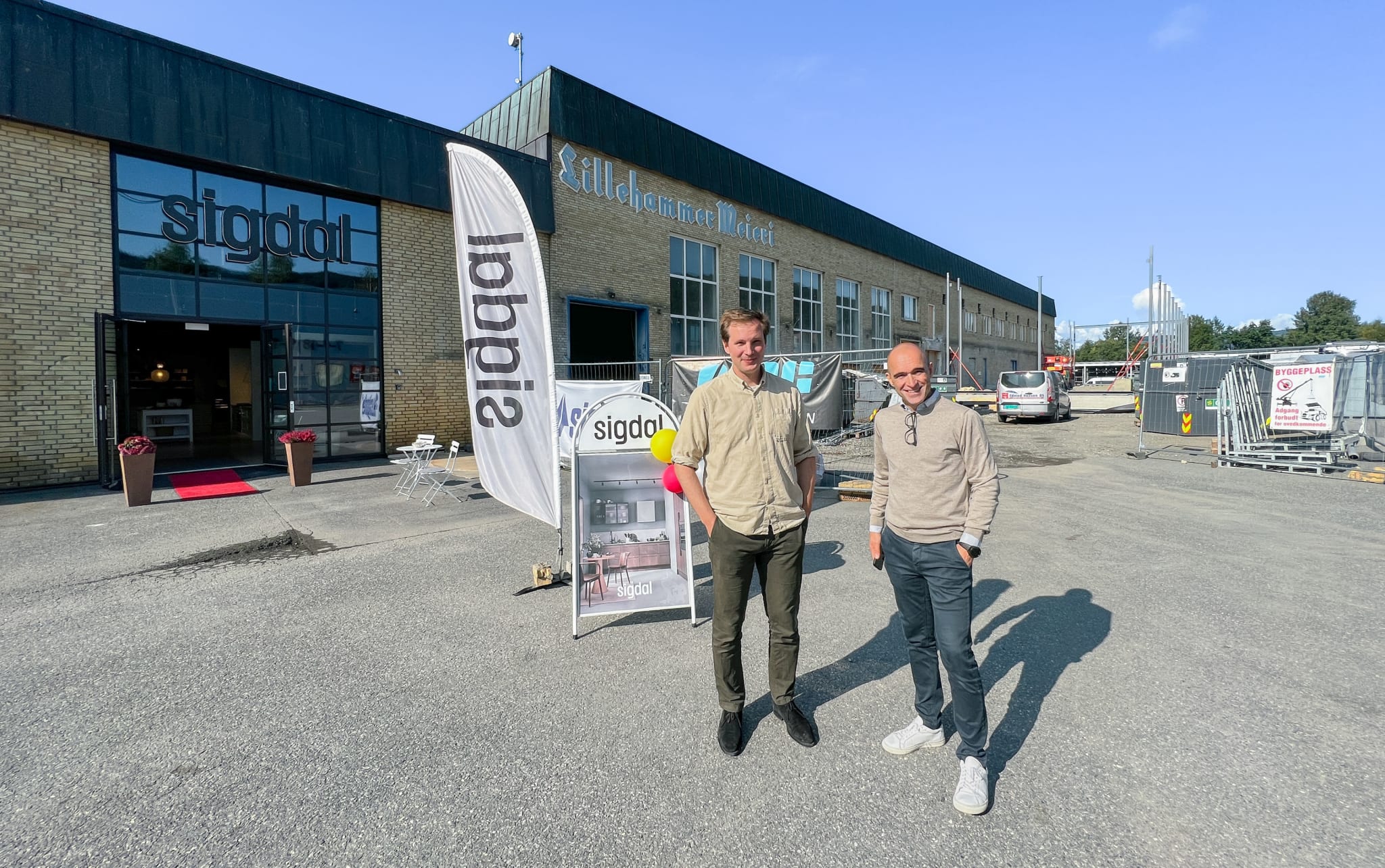Tre av fire leietakere er allerede på plass. Utleiedirektør Kjell Arne Halvorsen og prosjektleder Kristian Kraabøl i TEMA gleder seg til å se prosjektet ferdigstilt. 