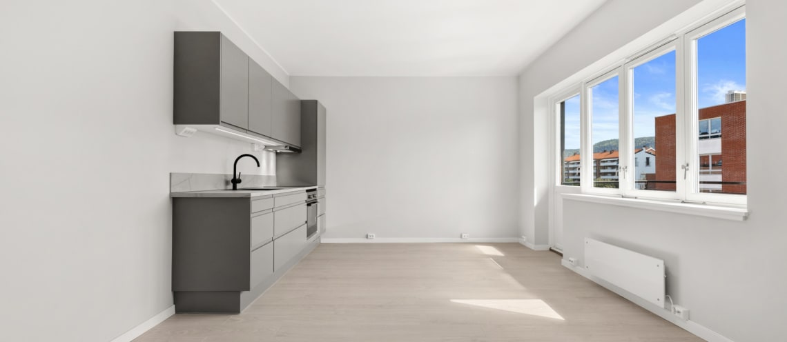 Kjøkken/stue (bilder av lik leilighet i 4 etasje)